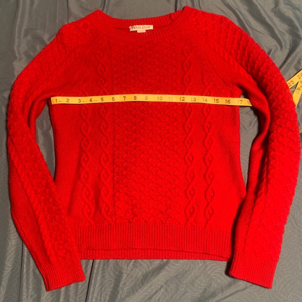 Red Pendleton Wool Sweater